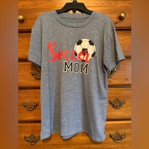 Soccer Mom Extra Soft T-Shirt - Blue/Grayish